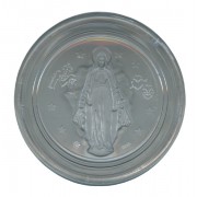 Clear Miraculous Octagon Rosary Box cm.5.4- 2 1/8"