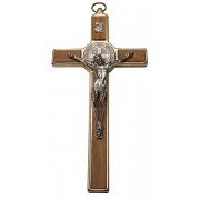 St.Benedict Crucifix Gold and Silver Plated cm.19.7 - 7 3/4"