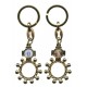 Gold Plated Decade Rosary Keychain cm.5 - 2"