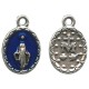 Miraculous Medal Silver Plated with Blue Enamel mm.10 - 7/16"