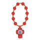 Red Flexible Plastic Scented Decade Rosary mm.5