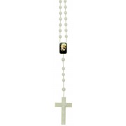 Padre Pio Plastic Cord Rosary Luminous mm.5