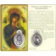 Carte de prière du Perpétuel Secours de la médaille cm.8.5 x 5 - 3 1/4 "x 2"