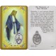Carte de prière du Saint-Bernard avec Médaille cm.8.5 x 5 - 3 1/4 "x 2"
