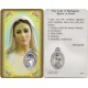 Our Lady of Medjugorje Prayer Card with Medal cm.8.5 x 5 - 3 1/4" x 2"