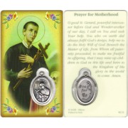 Prayer to Motherhood Prayer Card with Medal cm.8.5 x 5 - 3 1/4" x 2"