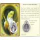 Prayer to/ St.Benedict Prayer Card with Medal cm.8.5 x 5 - 3 1/4" x 2"