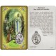 Prayer to/ Lourdes Prayer Card with Medal cm.8.5 x 5 - 3 1/4" x 2"