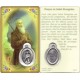 Prayer to/ St.Peregrine Prayer Card with Medal cm.8.5 x 5 - 3 1/4" x 2"