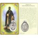 Prayer to/ St.Martin Prayer Card with Medal cm.8.5 x 5 - 3 1/4" x 2"