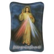 Divine Mercy Mini Standing Plaque Spanish cm.7x10 - 3"x4"