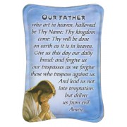 Our Father Mini Standing Plaque English cm.7x10 - 3"x4"