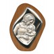 Mother and Child Silver Laminated Plaque cm.6.5x5 - 2 1/2"x2"