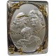 Holy Family Silver Laminated Plaque cm.25x33- 10"x13"