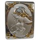 Mother and Child Silver Laminated Plaque cm.25x33- 10"x13"