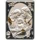 Holy Family Silver Laminated Plaque cm.16.5x21.5- 6 1/2"x 8 1/2"
