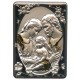 Holy Family Silver Laminated Plaque cm.10x14 - 4"x 5 1/2"