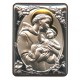 St.Anthony Silver Laminated Plaque cm.5x6.5 - 2"x2 1/2"