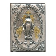 Miraculous Pewter Picture cm. 5.5x4.2- 2 1/8"x 1 1/2"