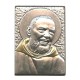 Padre Pio Pewter Picture cm. 5.5x4.2- 2 1/8"x 1 1/2"