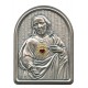 Sacred Heart of Jesus Pewter Picture cm. 5.5x4.2- 2 1/8"x 1 1/2"