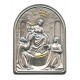 Imagen hecha de estaño de Nuestra Señora de Pompeya cm. 6x4.5 - 2 1/4 "x 1 3/4"