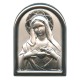 Immaculate Heart of Mary Plaque with Stand Mother of Pearl Frame cm.6x4.5 - 2 1/4"x 1 3/4"