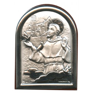 http://www.monticellis.com/2550-2732-thickbox/stfrancis-plaque-with-stand-brown-frame-cm6x45-2-1-4x-1-3-4.jpg