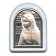 Our Lady of Sorrows Plaque with Stand White Frame cm. 6x7- 2 1/4"x2 3/4"