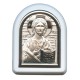 Pantocrator Plaque with Stand White Frame cm. 6x7- 2 1/4"x2 3/4"