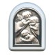 Guardian Angel Plaque with Stand White Frame cm. 6x7- 2 1/4"x2 3/4"