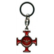 Holy Spirit Silver with Red Enamel Keychain cm.4.5- 1 3/4"