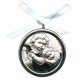 Crib Medal Guardian Angel Mother of Pearl Silver Laminated cm.5.5-2"