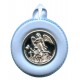 Medalla para cuna en azul del ángel de guarda de Puente cm.8.5- 3 1/4"