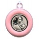 Medalla para cuna en rosa de feruzzi cm.8.5- 3 1/4"