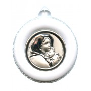 Crib Medal Ferruzzi White cm.8.5- 3 1/4"