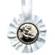 Crib Medal Guardian Angel White cm.9.5- 3 3/4"