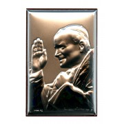 Pope John Paul II Silver Laminated Picture cm.4x6- 1 1/2"x 2 1/4"