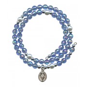 Wraparound Rosary Bracelet mm.6 Sapphire