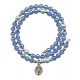 Wraparound Rosary Bracelet mm.6 Sapphire