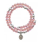 Wraparound Rosary Bracelet mm.6 Pink
