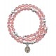 Wraparound Rosary Bracelet mm.6 Pink
