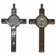 Crucifix de Saint Benoit émaillé avec rhodium finition cm.8 - 3"