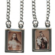Metal Scapular 1.5cm - 5/8" Black and White Pictures