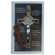 St.Benedict ensemble économique de crucifix avec le livre et le cordon cm.8-3"