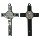 St.Benedict Crucifix en métal avec finition en rhodium dans la couleur blanche cm.8-3"