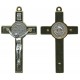 St.Benedict crucifix en or plaqué métal dans la couleur noire cm.8-3"