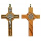 St.Benedict Olive Wood Crucifix mm.40 - 1 1/2"