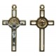 St.Benedict Mignon Metal Crucifix White Gold Plated cm.2.5- 1"