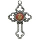 St.Anthony Oxidized Metal Cross mm.40 - 1 1/2"